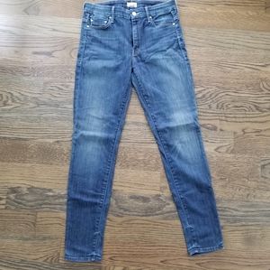 Mother stretch High Waisted Looker Ankle in 'A waltz at midnight' size 27